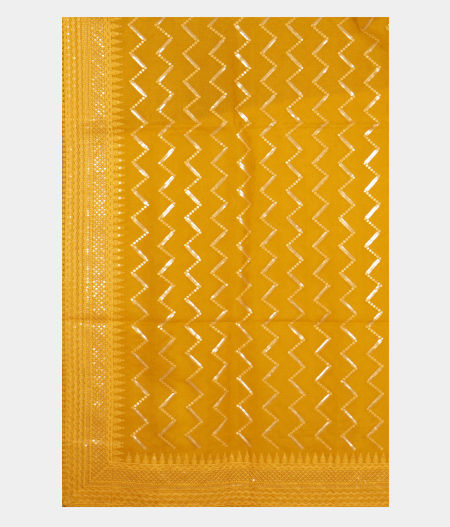 Yellow Organza Embroidery Saree T2543175