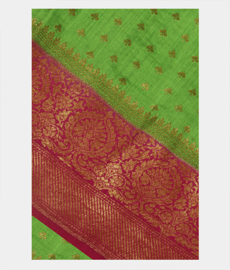 Green Banaras Tussar Saree T226624-image
