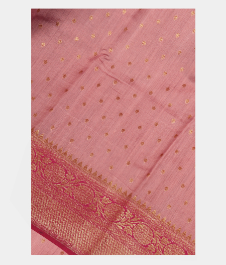 Onion Pink Banaras Tussar Saree T250383-image