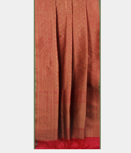 Reddish Pink Banaras Silk Saree T2541102