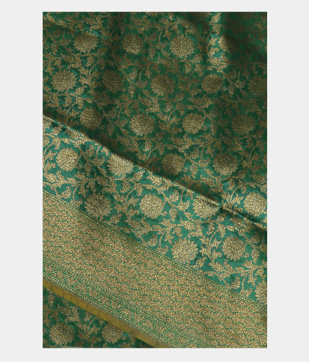 Greenish Blue Banaras Silk SareeT254129-image