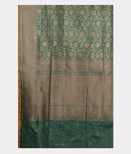 Greenish Blue Banaras Silk SareeT2541294
