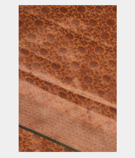 Peach Banaras Silk Saree T254127-image