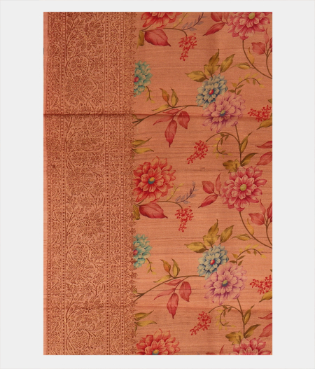 Beige Tussar Saree T2489913