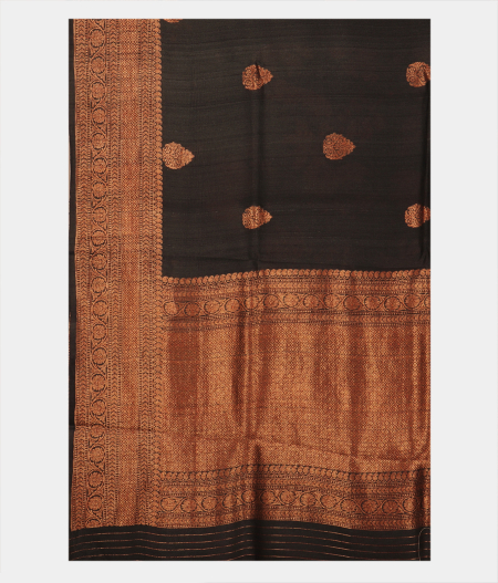 Black Tussar Saree T2490014