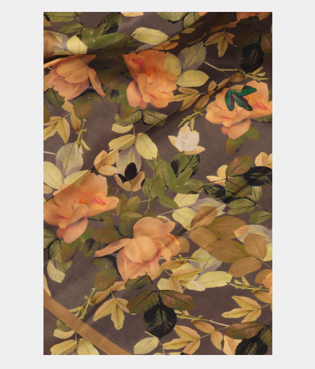 Grey Crepe Silk Saree T197525-image