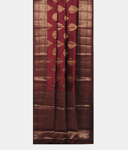 Maroon Chaniya Silk Saree T2510792