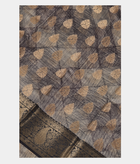 Grey Soft Printed Cotton Saree T254895-image