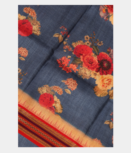Blue Vidarbha Tussar Saree T253813-image