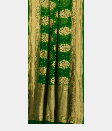 Green Banaras Georgette Silk Saree  T1620472