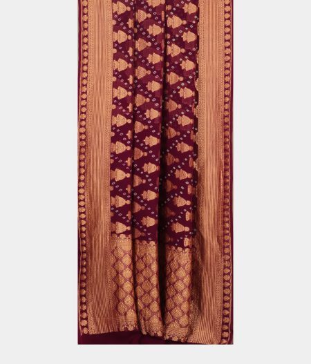 Purple Banaras Georgette Silk Saree T1620412