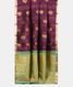 Wine Purple Handwoven Kanjivaram Silk Saree T1766142