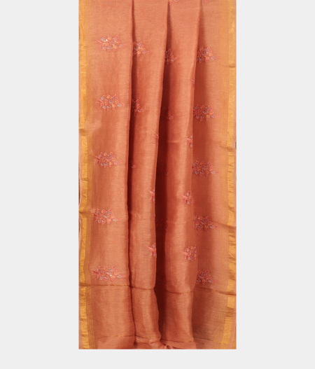 peach-linen-embroidery-saree-t254826-t254826-b