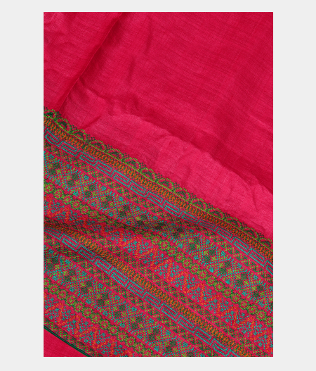 Pink Tussar Embroidery Saree T253825-image