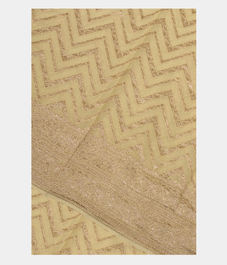 Light Yellow Banaras Georgette Silk Saree T255673-image