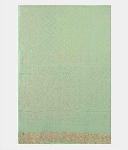 Light Yellow Banaras Georgette Silk Saree T2556733