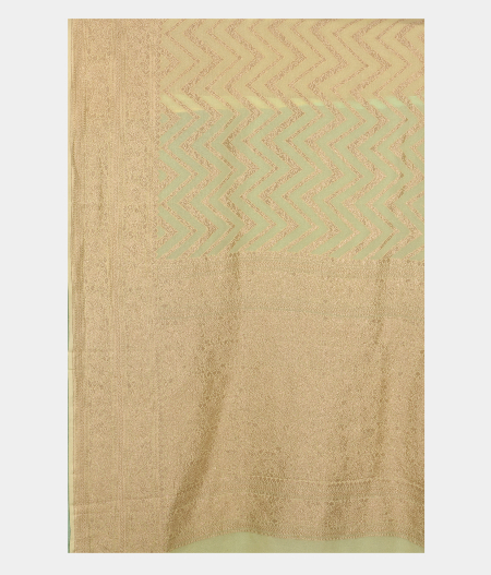 Light Yellow Banaras Georgette Silk Saree T2556734