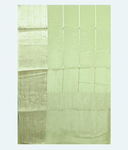 Pastel Green Mysore Silk Saree T2493684