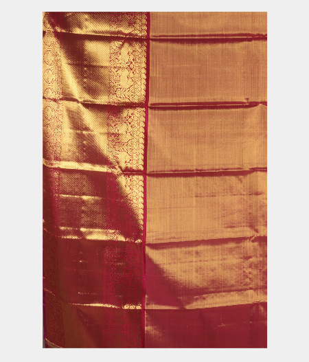 Cream Handwoven Kanjivaram Silk Pavadai T2576722