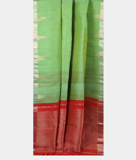 Light Green Woven Raw Silk Saree T2545662