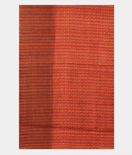 Rust Tussar Printed Saree T1631643