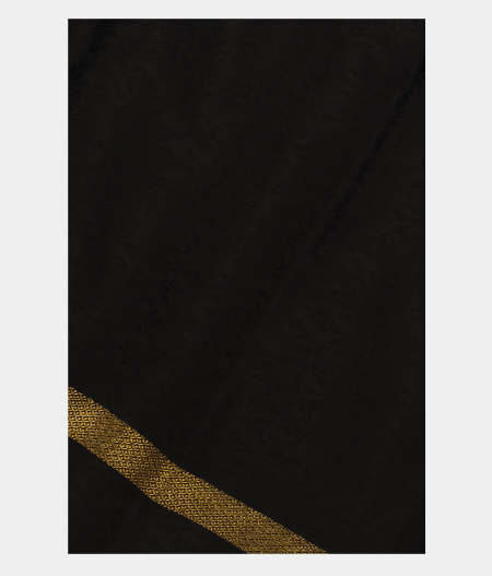 Black Crepe Silk Saree T242072-image