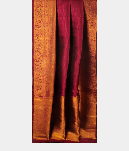 Burgundy Handwoven Kanjivaram Silk Saree T2575142