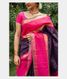 Violet Handwoven Kanjivaram Silk Saree T2265052