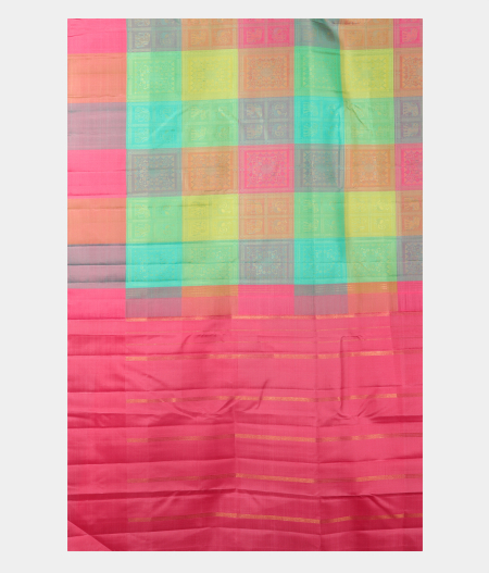 Multicolour Handwoven Kanjivaram Silk Saree T2577144