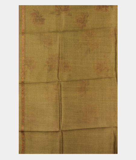 Green Tussar Printed Saree T2197383