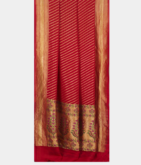 Red Banaras Georgette Silk Saree  T2356042