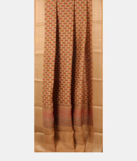Beige Soft Tussar Printed Saree T2578402