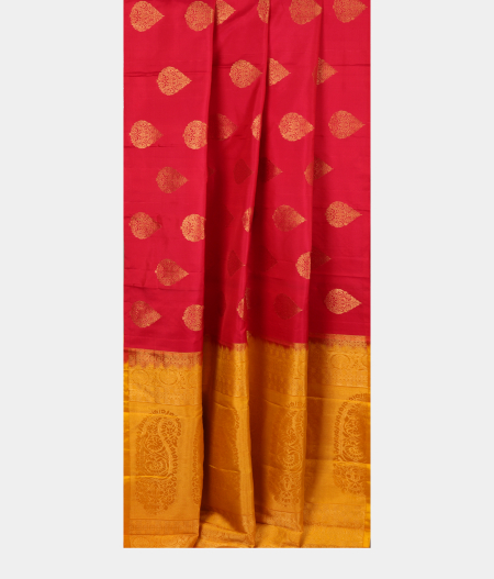 Red Handwoven Kanjivaram Silk Saree T2587822