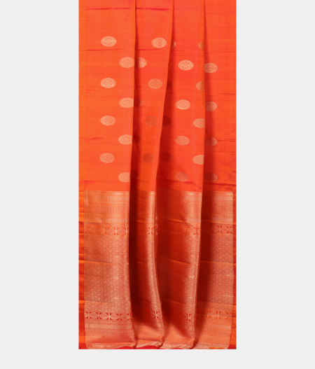 Orange Handwoven Kanjivaram Silk Saree T2587862