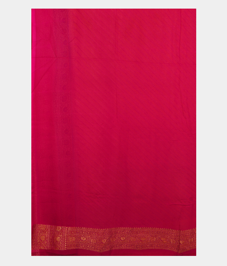 Yellow Banaras Georgette Silk Saree T2579603