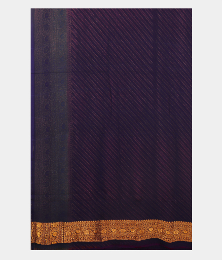 Purple Banaras Georgette Silk Saree T2579563