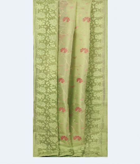 Light Green Organza Cutwork T1807082