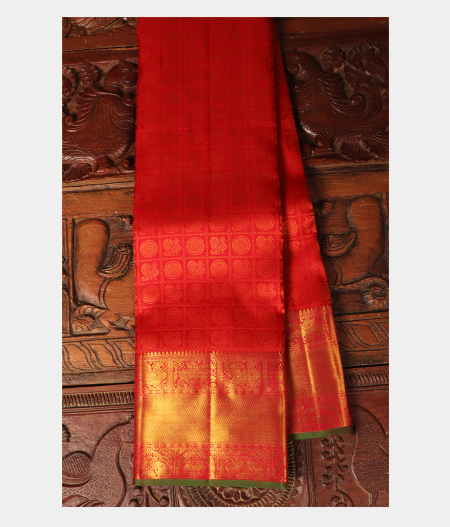 Red Handwoven Kanjivaram Silk Saree T245470-image