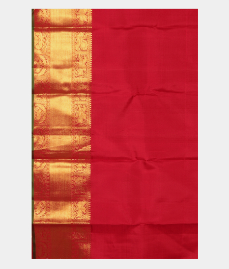 Red Handwoven Kanjivaram Silk Saree T2454703