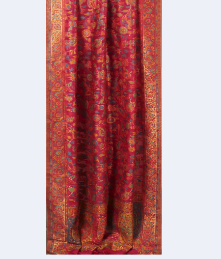 Light Pink Cashmere Kani Silk Dupatta T2134842