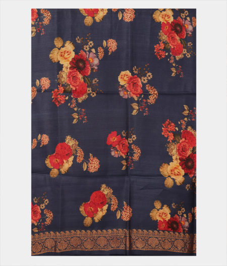 Blue Tussar Saree T2490183