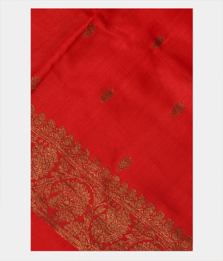Red Tussar Saree T249012-image