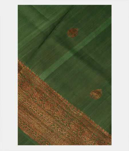 Green Tussar Saree T248989-image