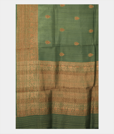Green Tussar Saree T2489894