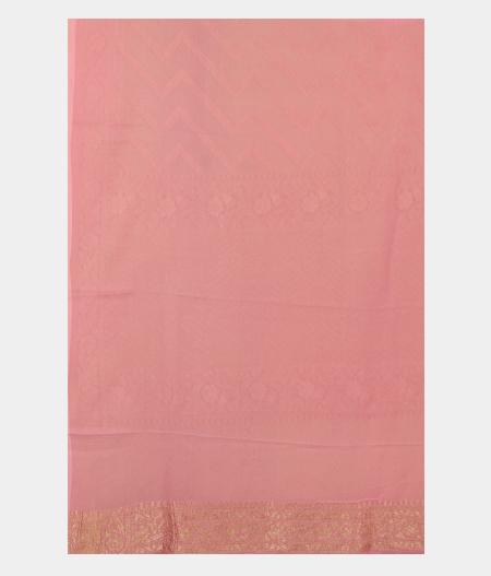 Light Lemon Yellow Banaras Georgette Silk Saree T2592143