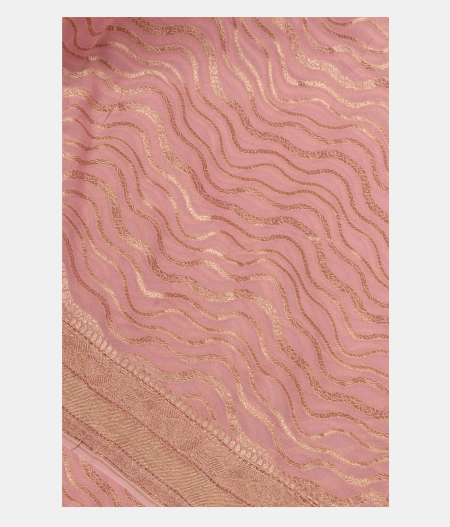 Light Pink Banaras Georgette Silk Saree T259235-image