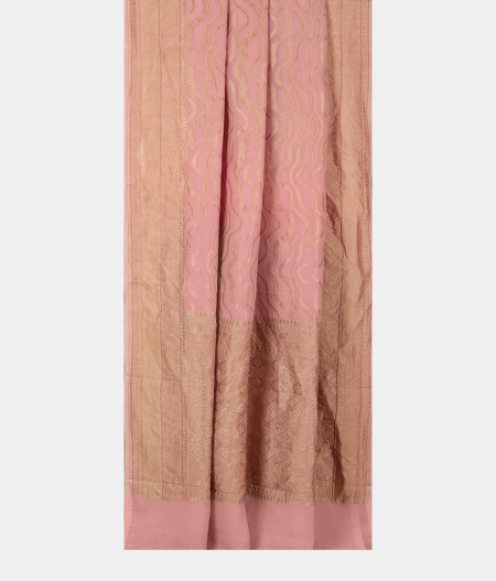 Light Pink Banaras Georgette Silk Saree T2592352