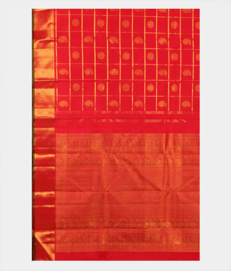 Red Handwoven Kanjivaram Silk Saree T2552784