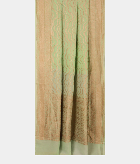Light Green Banaras Georgette Silk Saree T2592332