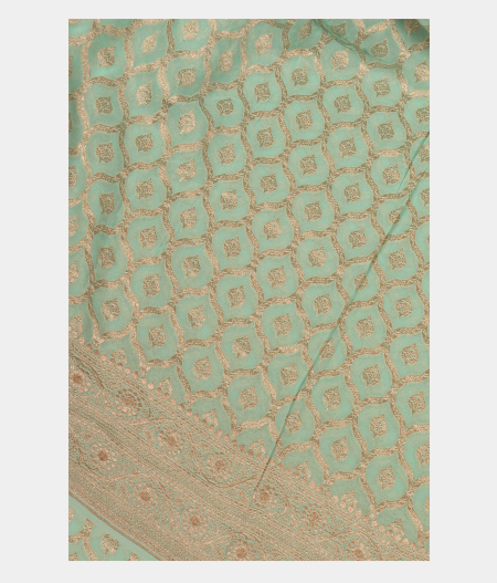 Light Blue Banaras Georgette Silk Saree T259221-image